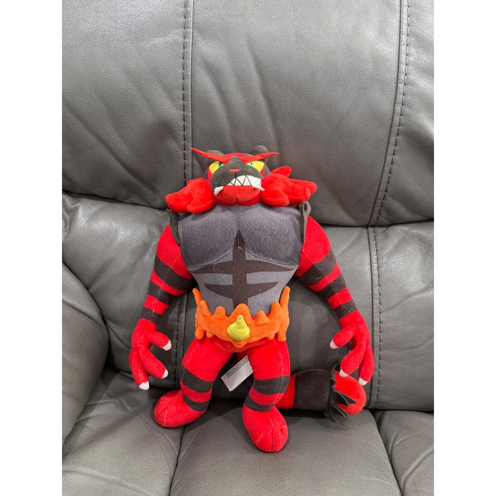 Pokemon Center Incineroar Plush 18 Inch Alola Region Fire Dark Type Stuffed Toy